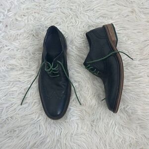 Cole Haan 'Colton' Wingtip Oxfords Derby Black Size 10.5 M Mens Leather Shoes